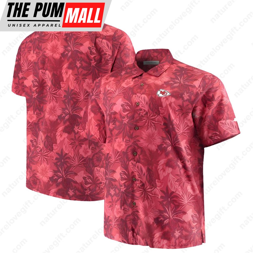 Kansas City Chiefs Logo On The Chest Tropical Hawaiian Shirt