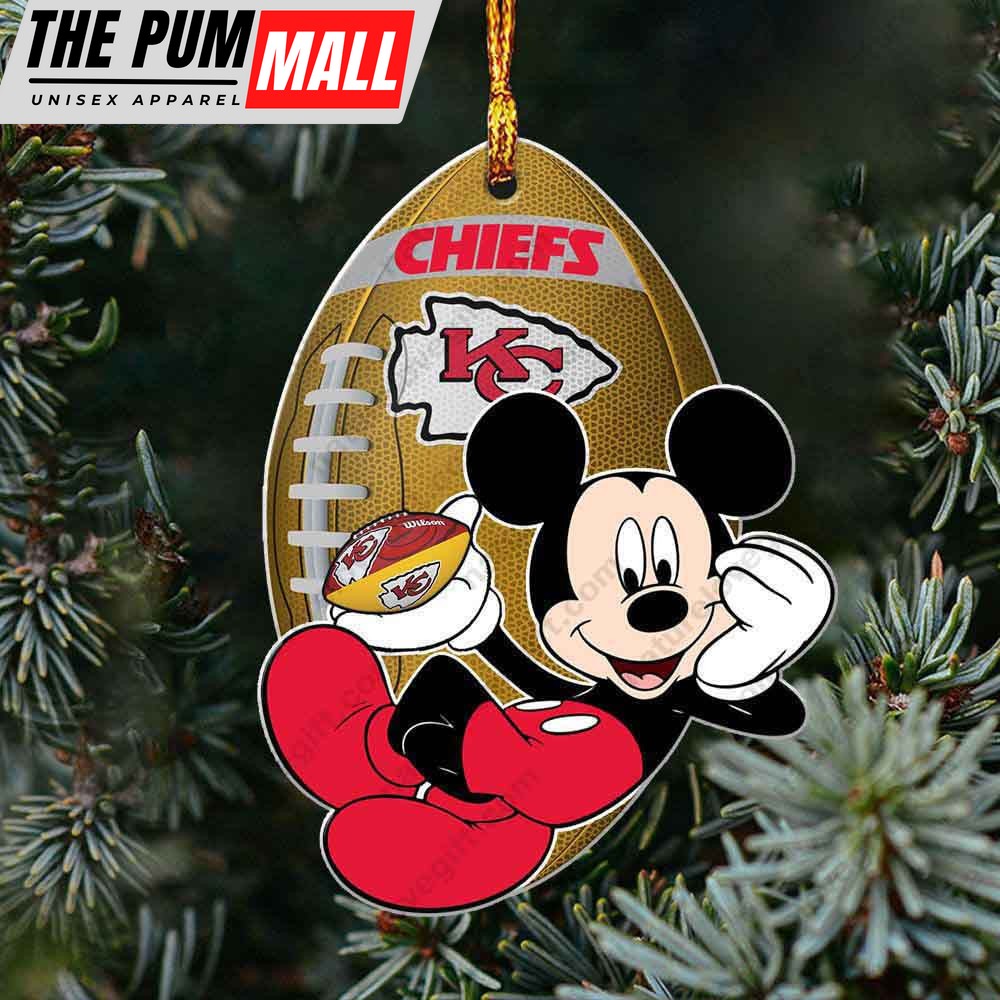 Kansas City Chiefs Mickey Mouse Ornament Disney Christmas Decorations Limited Edition