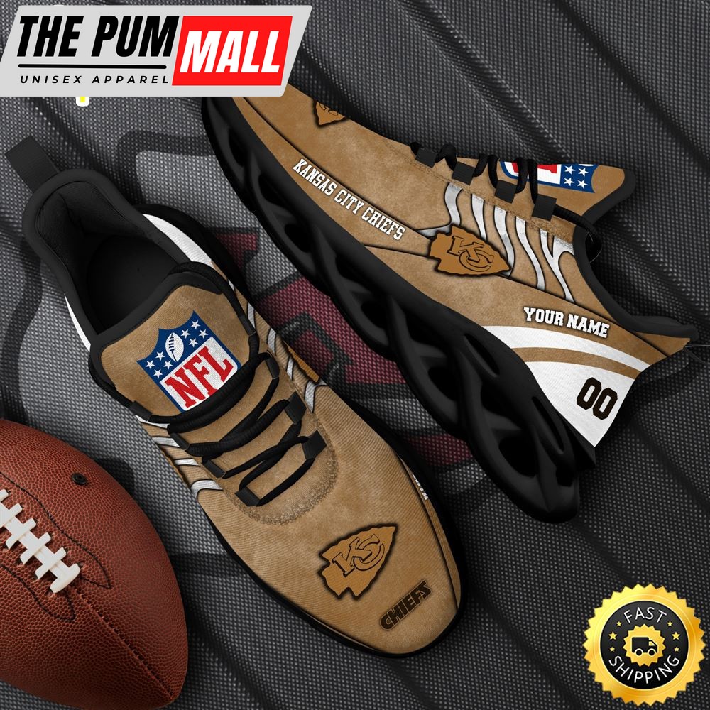 Kansas City Chiefs NFL Clunky Shoes For Fans Custom Name And Number