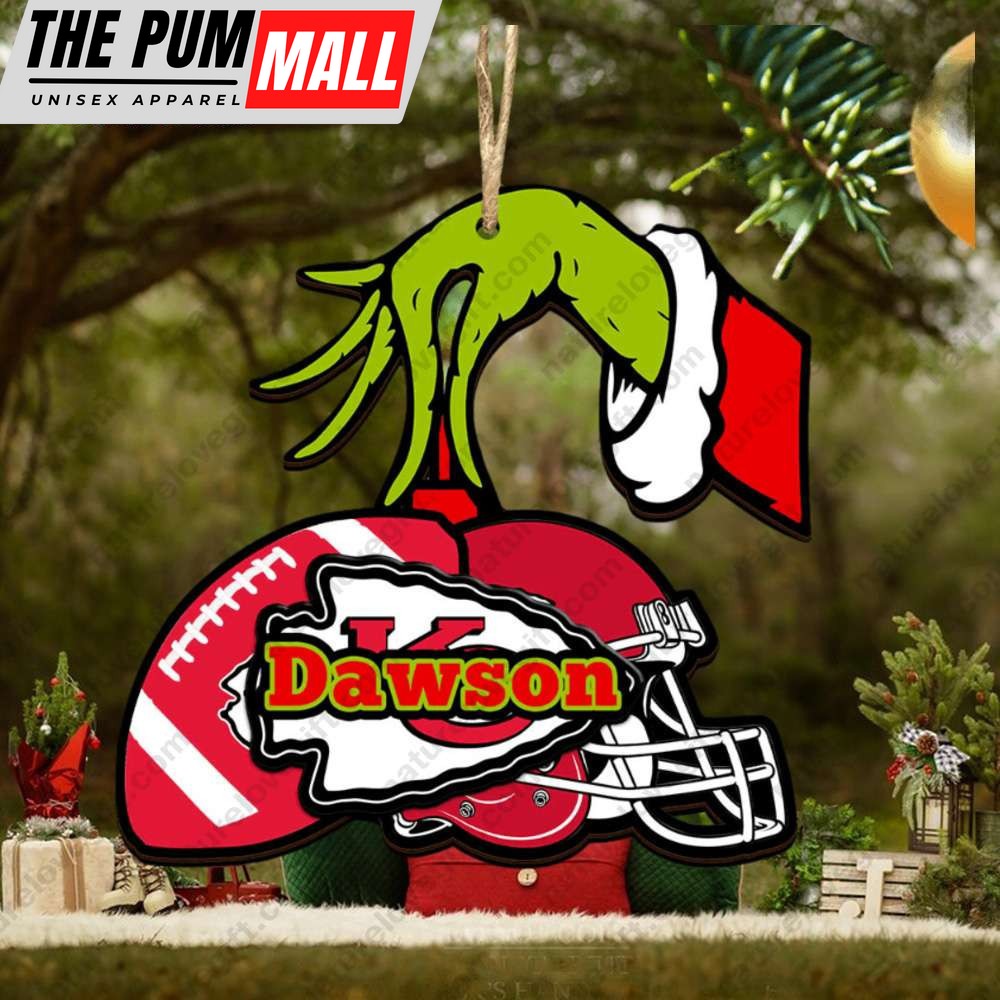 Kansas City Chiefs NFL Custom Grinch Christmas Ornament Xmas Tree Decorations Limited Edition