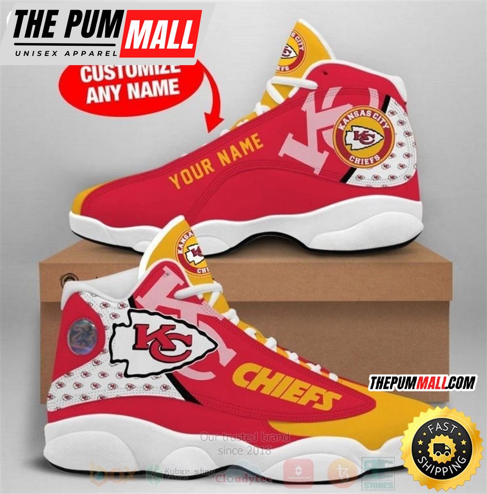 Kansas City Chiefs Nfl Football Team Custom Name Air Jd 13 Shoes