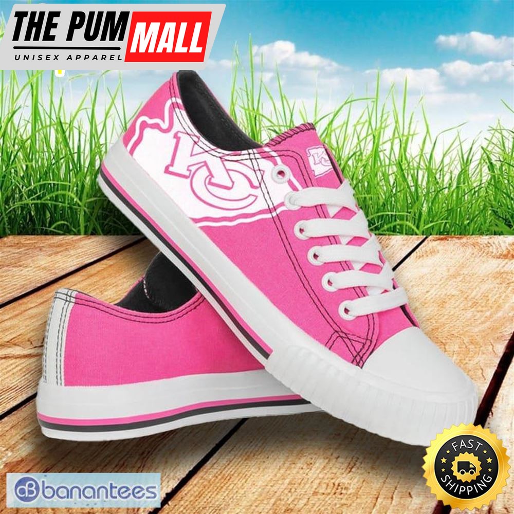 Kansas City Chiefs NFL Men And Women Low Top Repeat Print Canvas Shoes