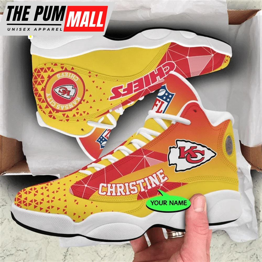 Kansas City Chiefs NFL Personalized Jordan 13 Shoes Gift For Fans Sport