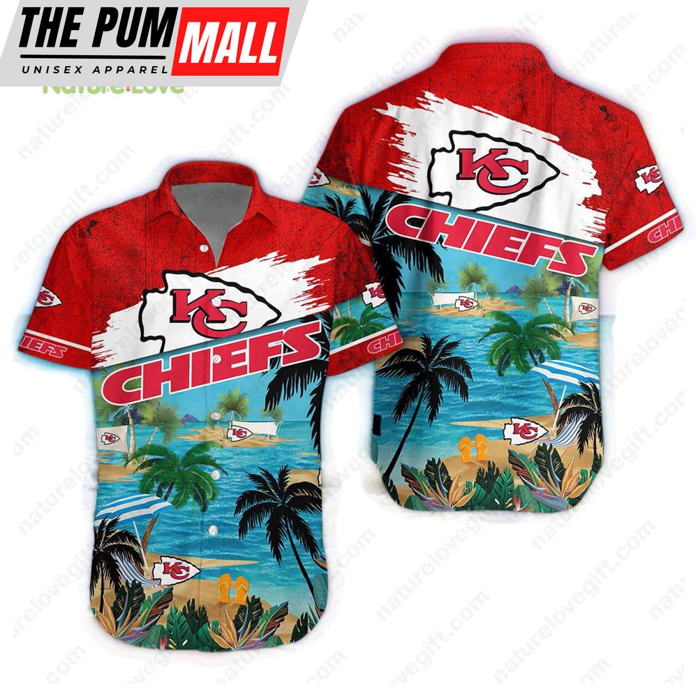Kansas City Chiefs Summer Beach Aloha KC Chiefs Hawaiian Shirt