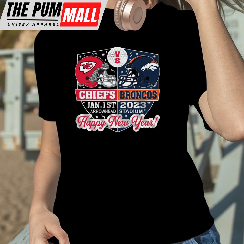 Kansas City Chiefs Vs Denver Broncos Jan 1st 2025 Arrowhead Stadium Happy New Year Unisex Basic T-shirt