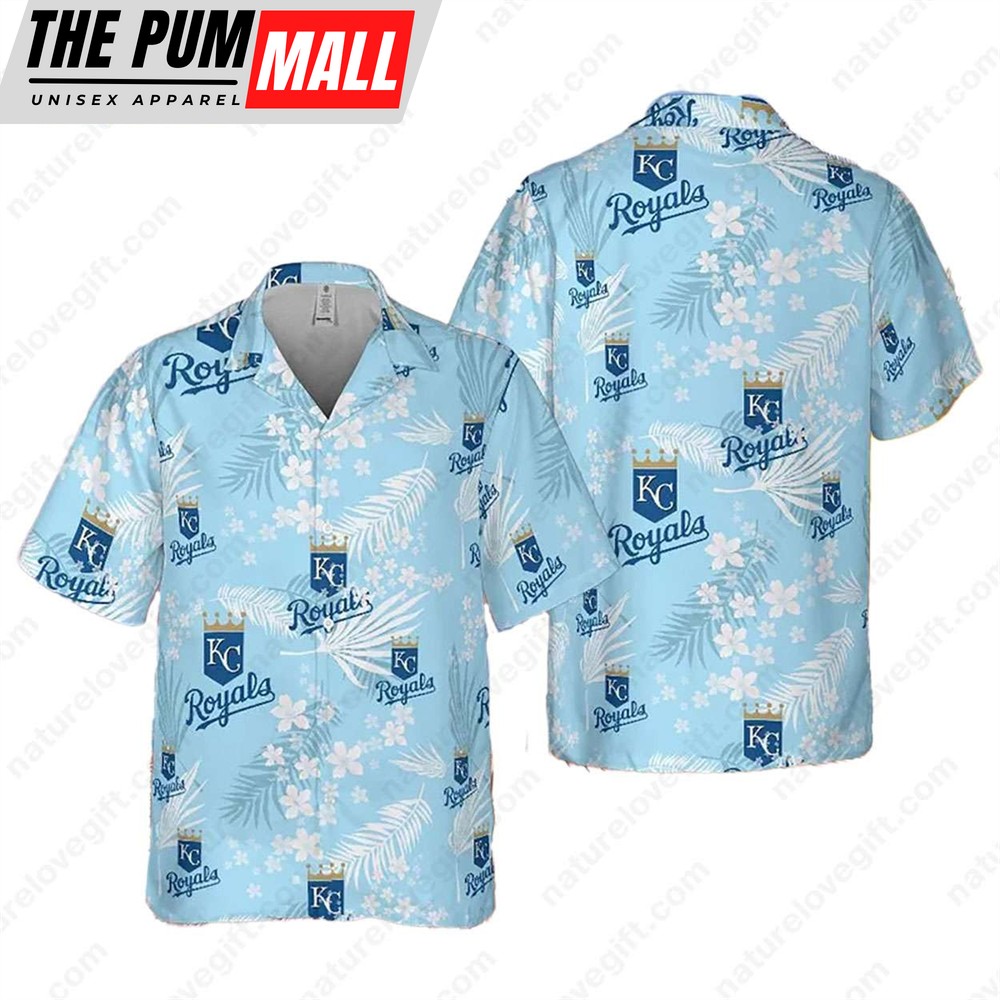 Kansas City Royals Tropical Floral MLB Blue Hawaiian Shirt