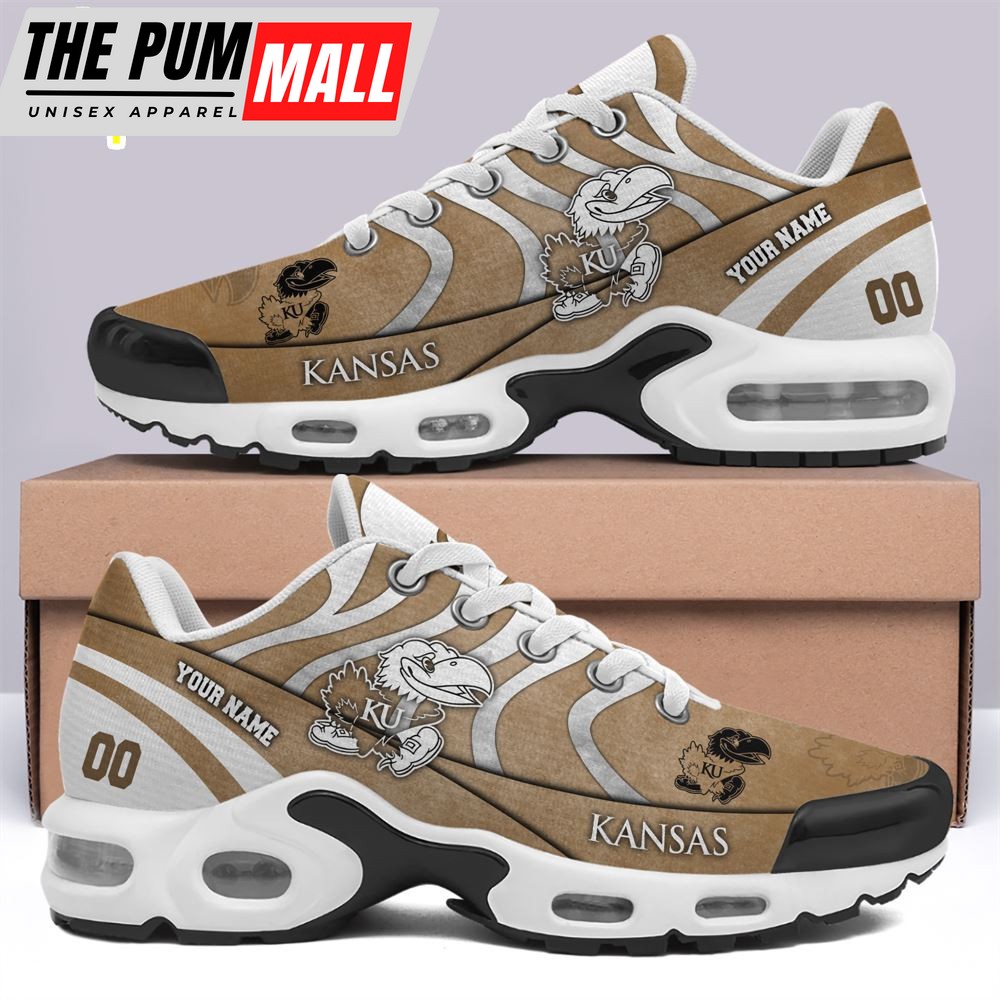 Kansas Jayhawks TN Shoes Custom Your Name And Number Max Plus Shoes