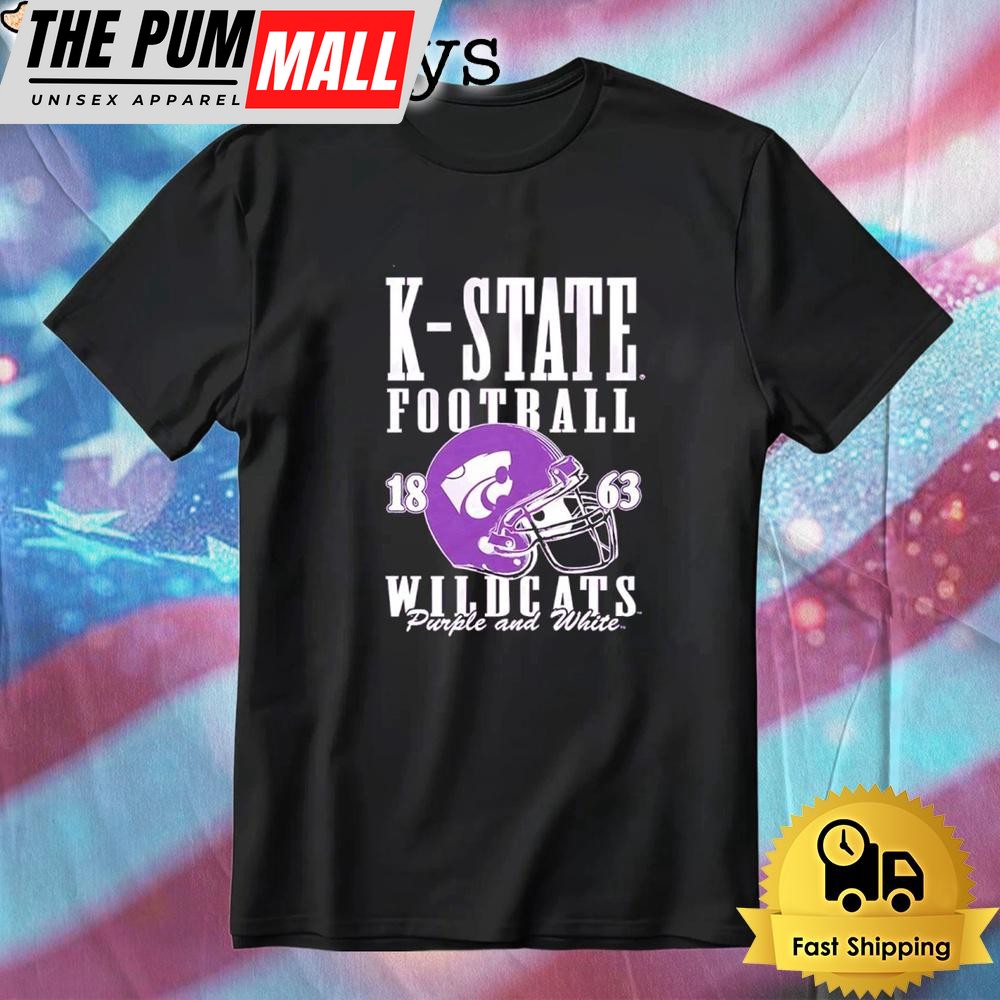 Kansas State Wildcats Football 1863 Purple And White Helmet T-Shirt