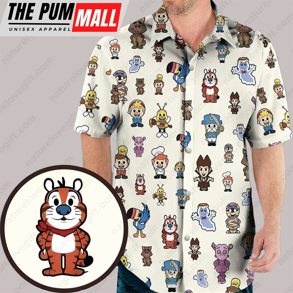 Kellogg’s Cereal Mascots​ Breakfast Club Cereal Hawaiian Shirt