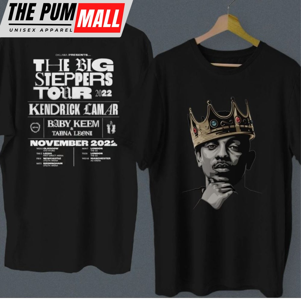 Kendrick Lamar The Big Steppers Tour 2022 New Album Unisex Black T-Shirt