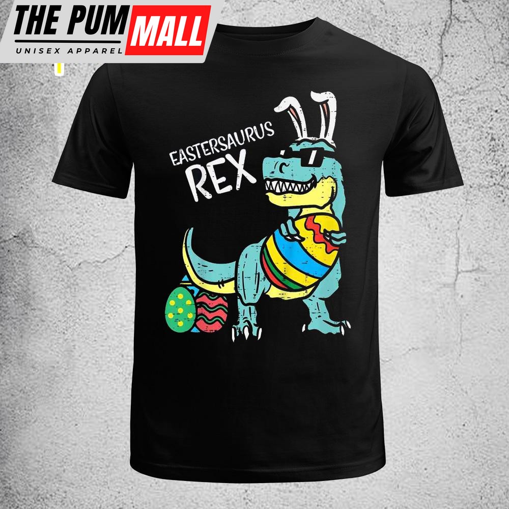 Kids Eastersaurus Rex Easter Trex Bunny Toddler Boys Easter Dino Funny Easter Shirt