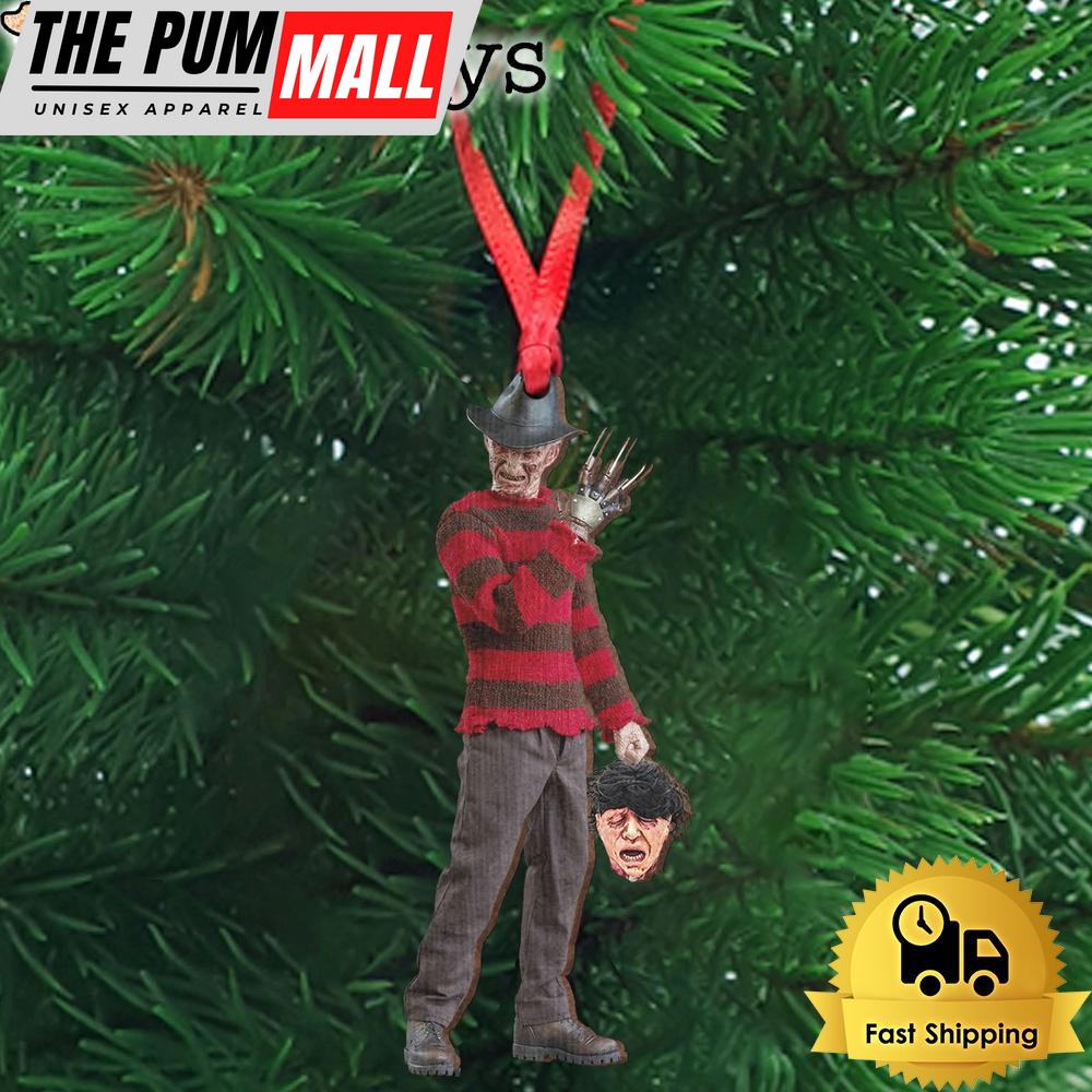 Killer Freddy Krueger Holding Head Wooden Ornament Limited Edition