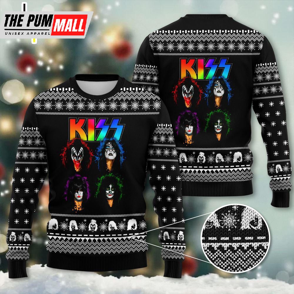 Kiss Band 3D Ugly Sweater Christmas Gift Christmas For Men And Women Gift For Christmas