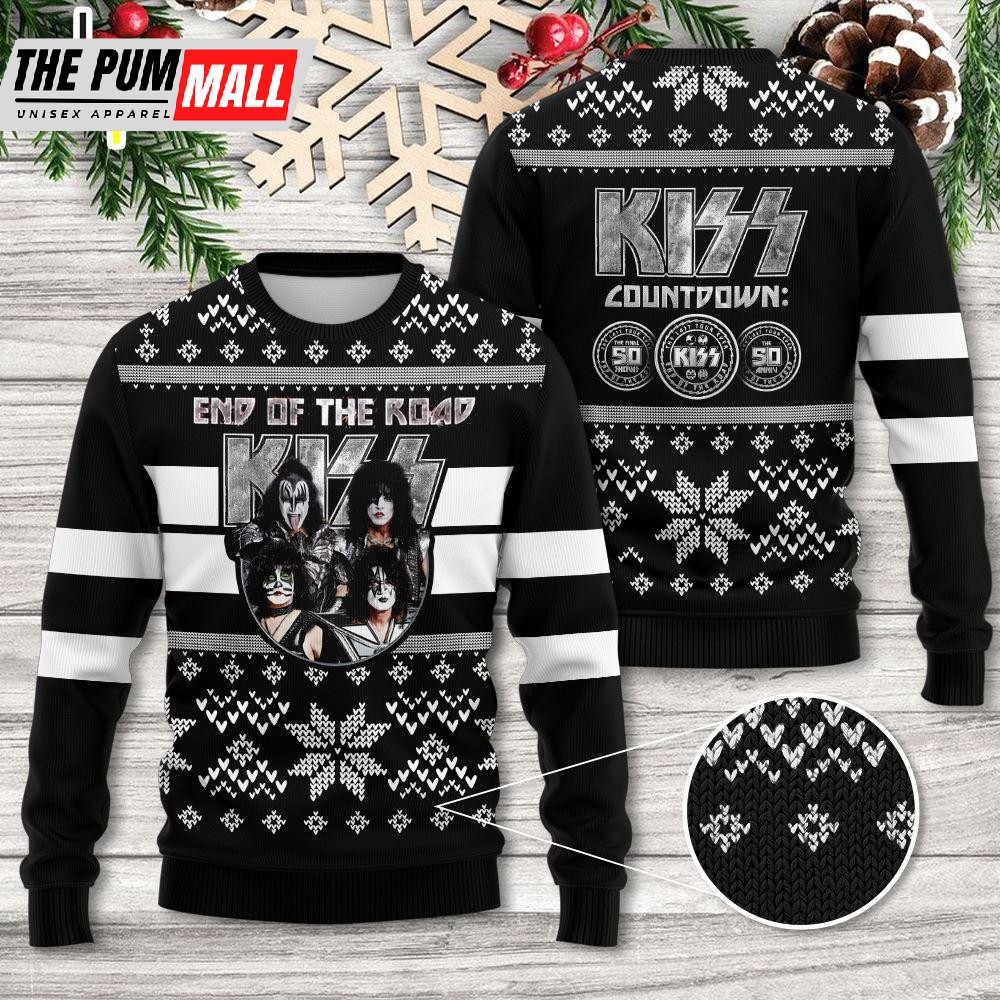 Kiss Band Faux Ugly Christmas Sweater Gift For Christmas