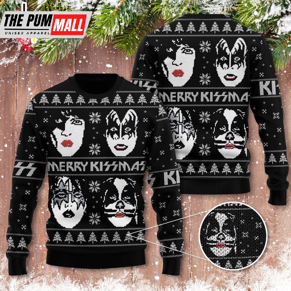 Kiss Band Member 3D Ugly Sweater Gift For Christmas
