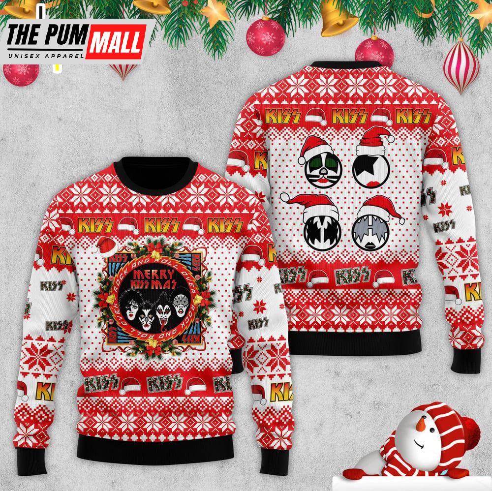 Kiss Band Rock Fans Gift Ugly Christmas Sweater Gift For Christmas