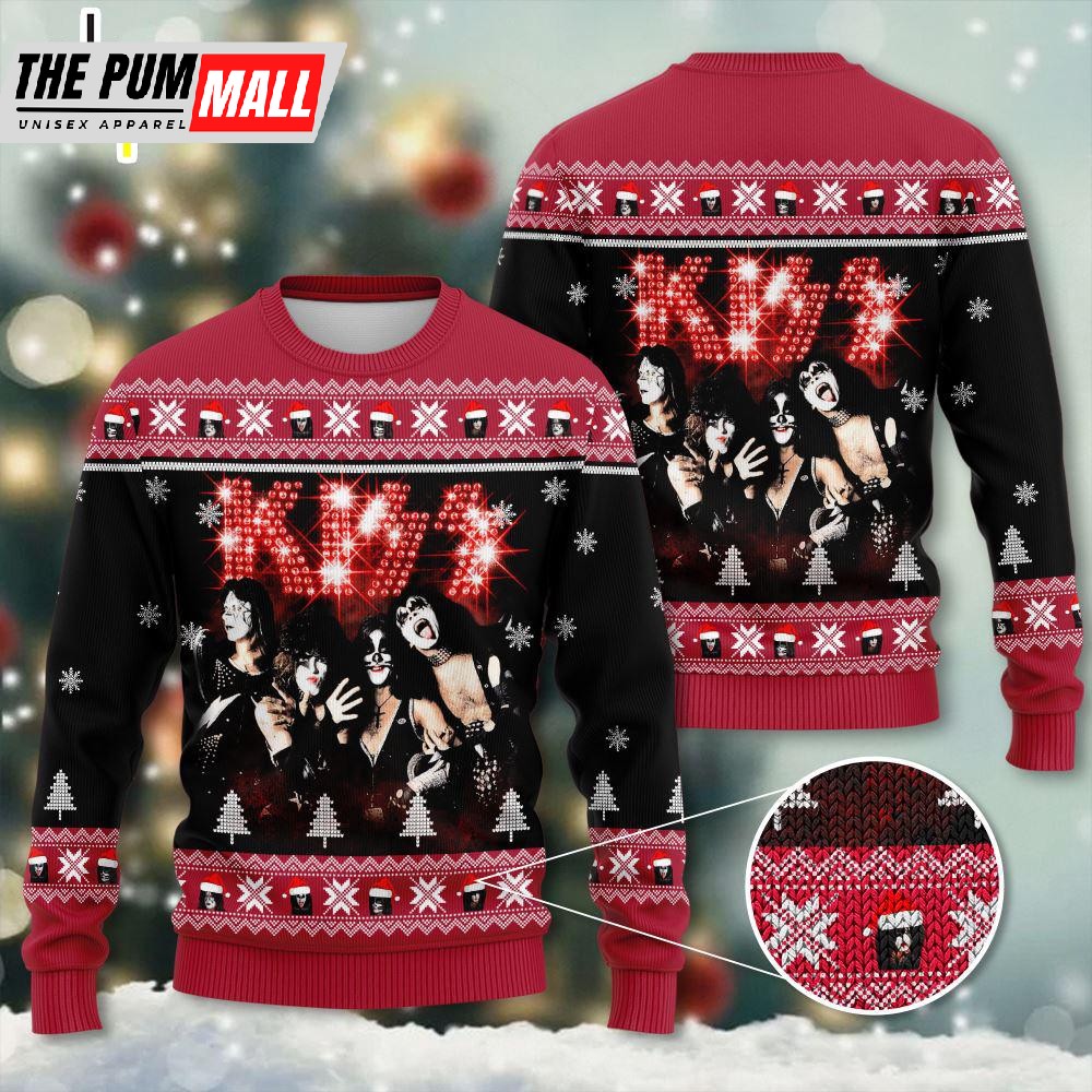Kiss Merry Kiss Mas Classic Xmas Gifts 2025 Ugly Christmas Sweater Gift For Christmas
