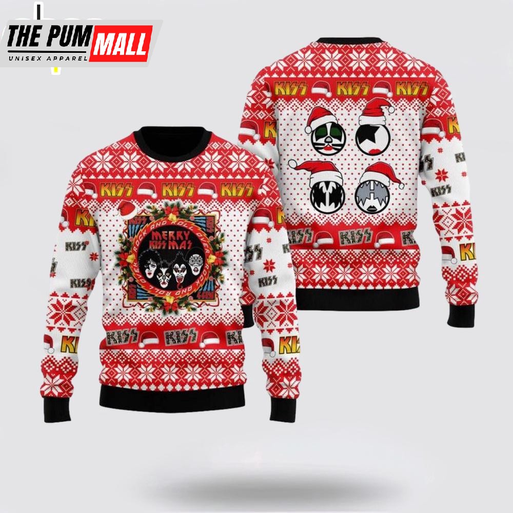 Kiss Merry Kissmas Rock And Roll Over Ugly Merry Christmas Sweater