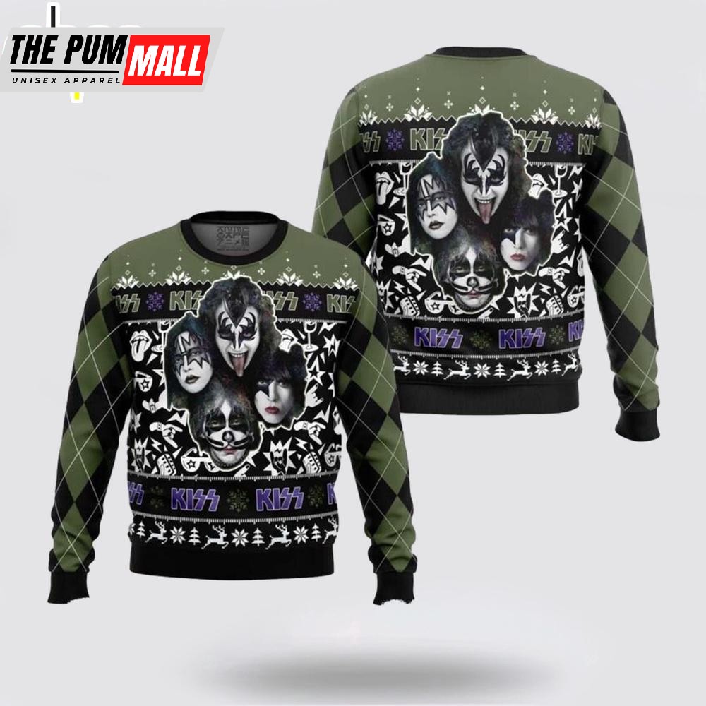 Kiss Rock And Roll Ugly Merry Christmas Sweater