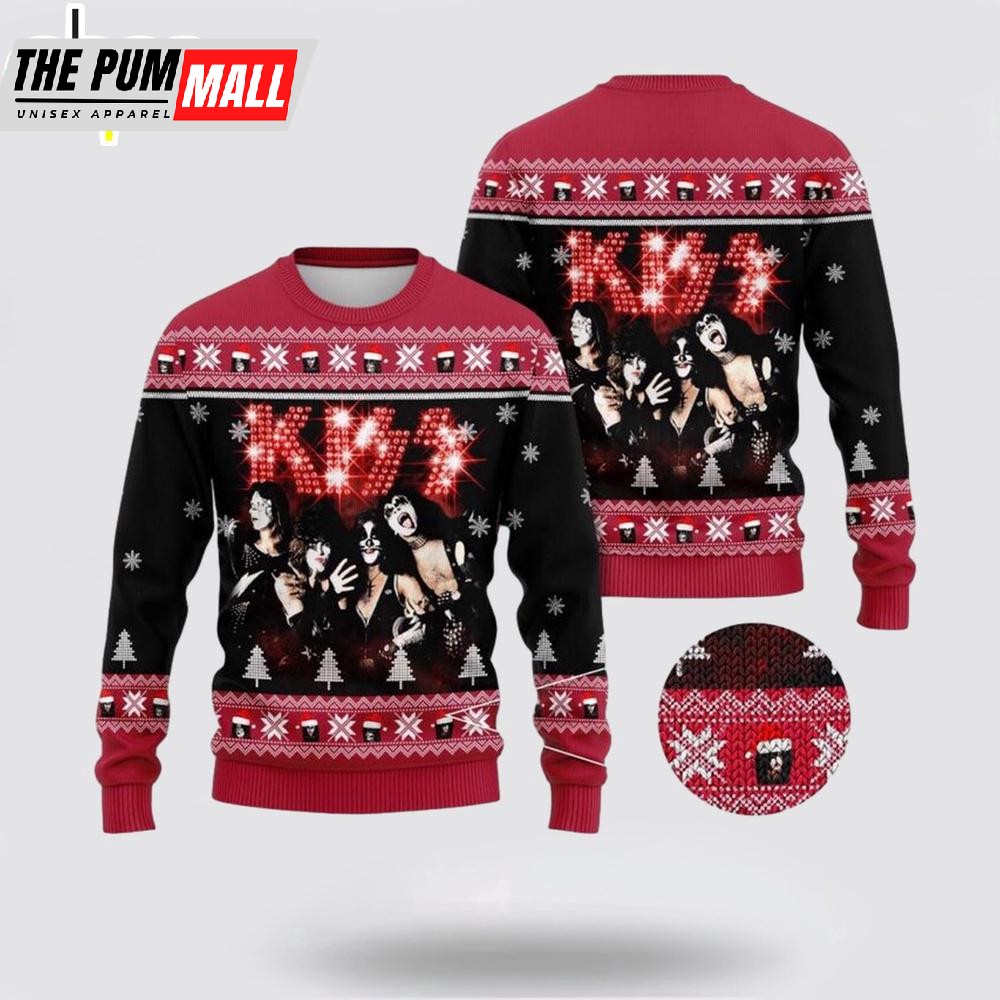 Kiss Rock Fan Ugly Merry Christmas Sweater