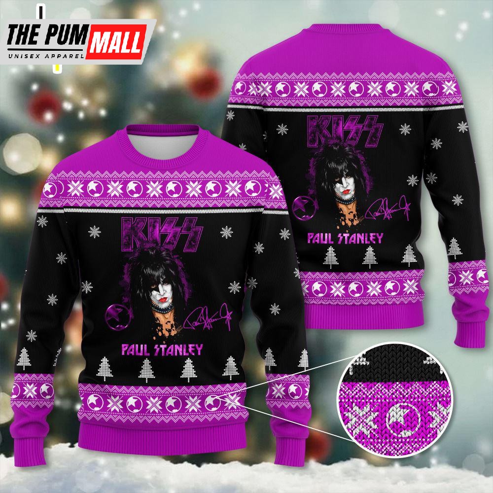Kiss Roll n Rock I Was Made For Lovin You Ugly Sweater Gift For Christmas