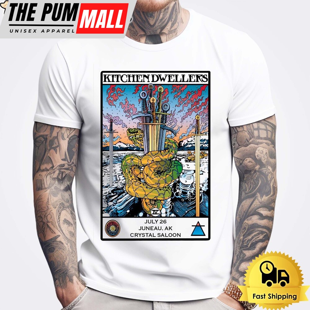 Kitchen Dweller At The Crystal Saloon Juneau AK July 26 2024 Unisex T-Shirt
