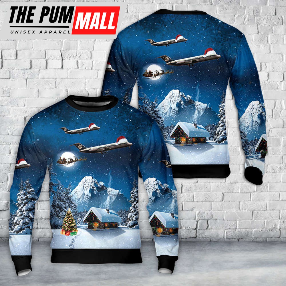 KLM Royal Dutch Airlines Douglas DC-9-32 Christmas Sweater