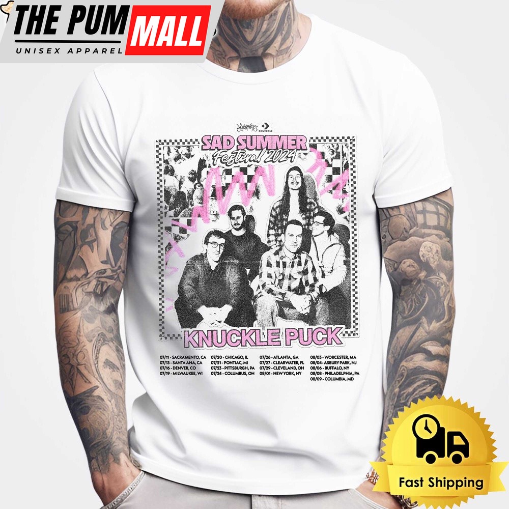 Knuckle Puck Sad Summer Fest 2024 Unisex T-Shirt