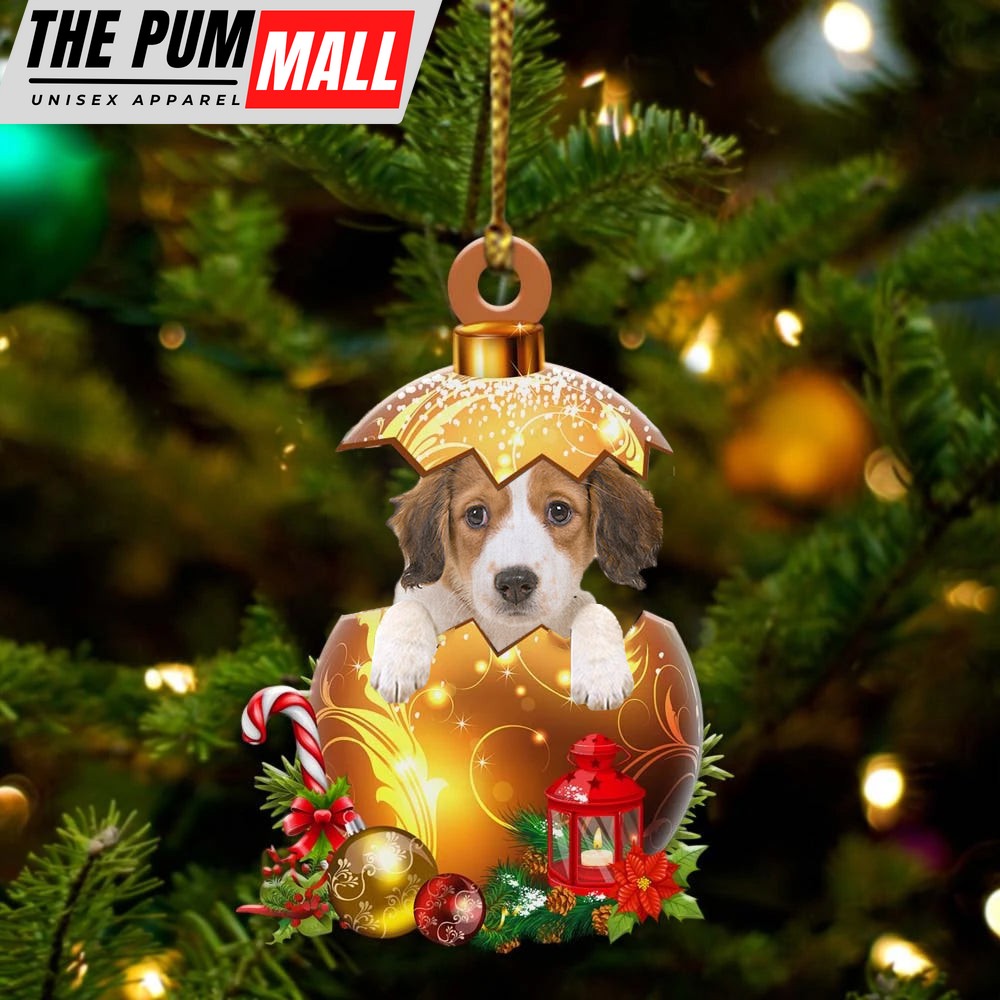 Kooikerhondje In Golden Egg Christmas Ornament – Car Ornament – Unique Dog Gifts For Owners Limited Edition