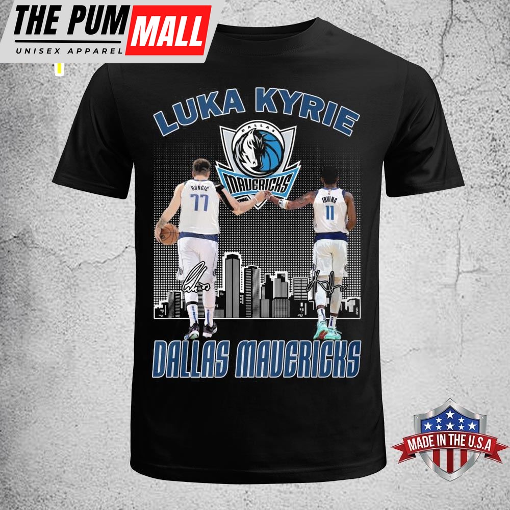 Kyrie Irving And Luka Doncic Luka Kyrie Players Dallas Mavericks Signatures T-shirt