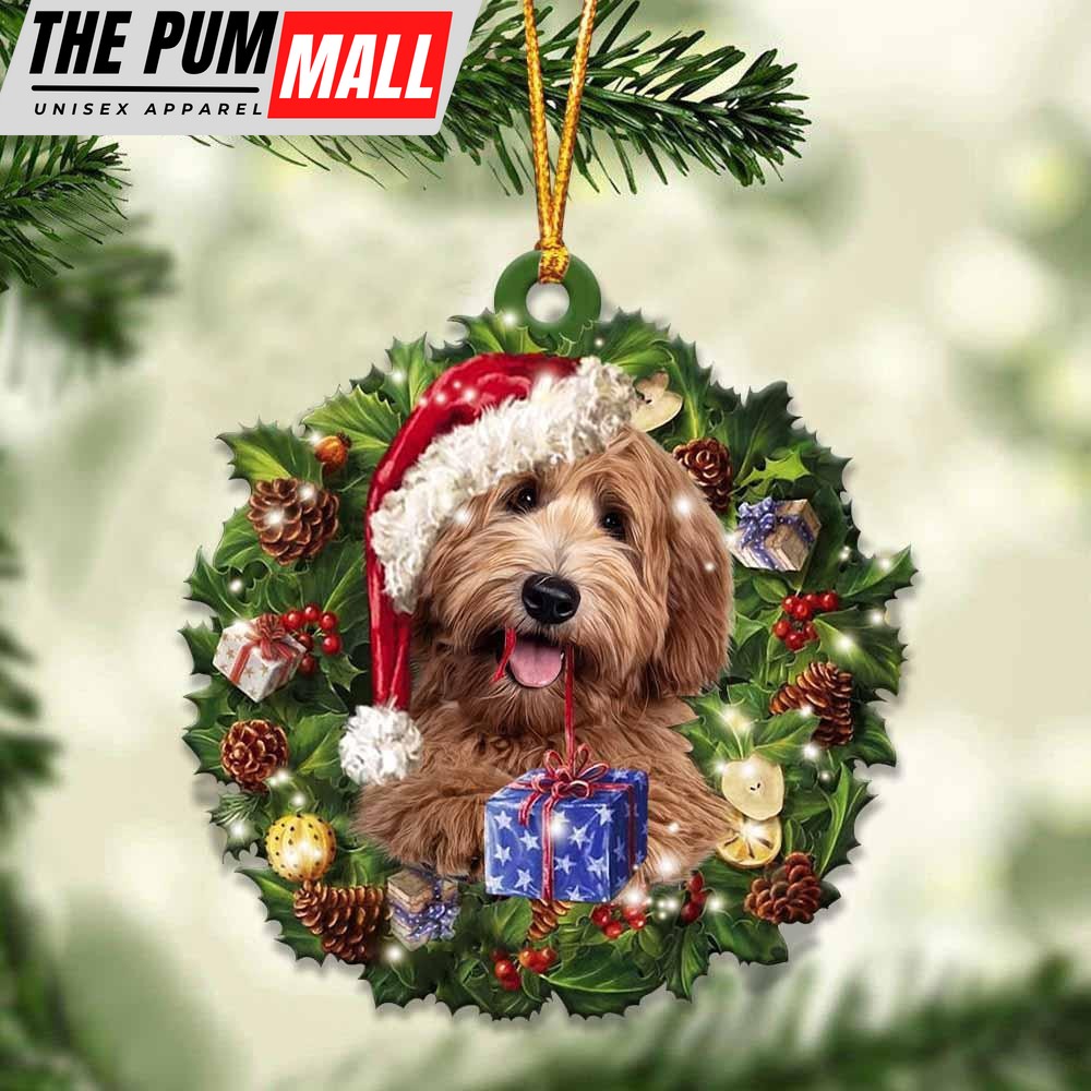 Labradoodle And Christmas Ornament – Acrylic Dog Ornament – Gifts For Dog Lovers Limited Edition