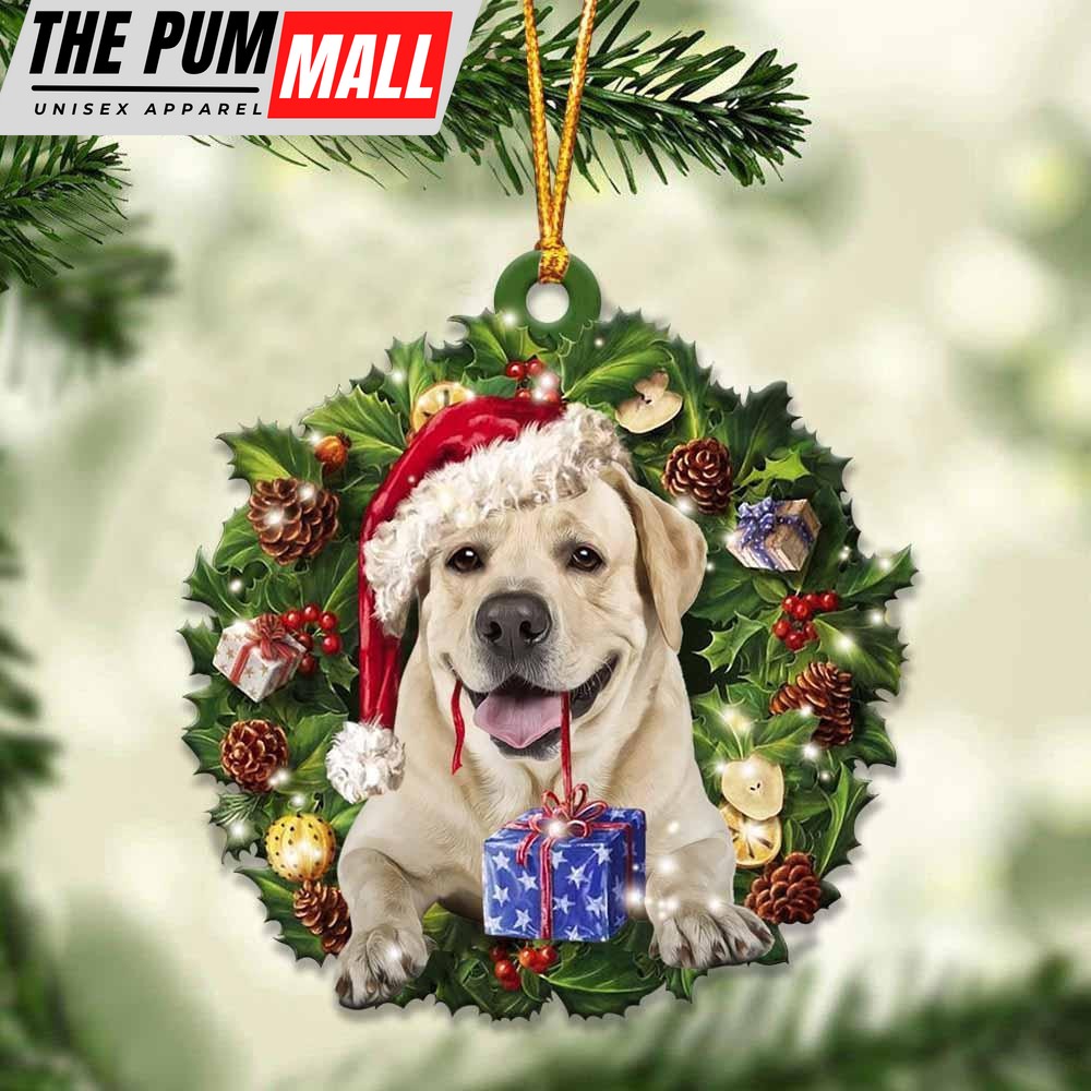 Labrador Retriever And Christmas Ornament – Acrylic Dog Ornament – Gifts For Dog Lovers Limited Edition