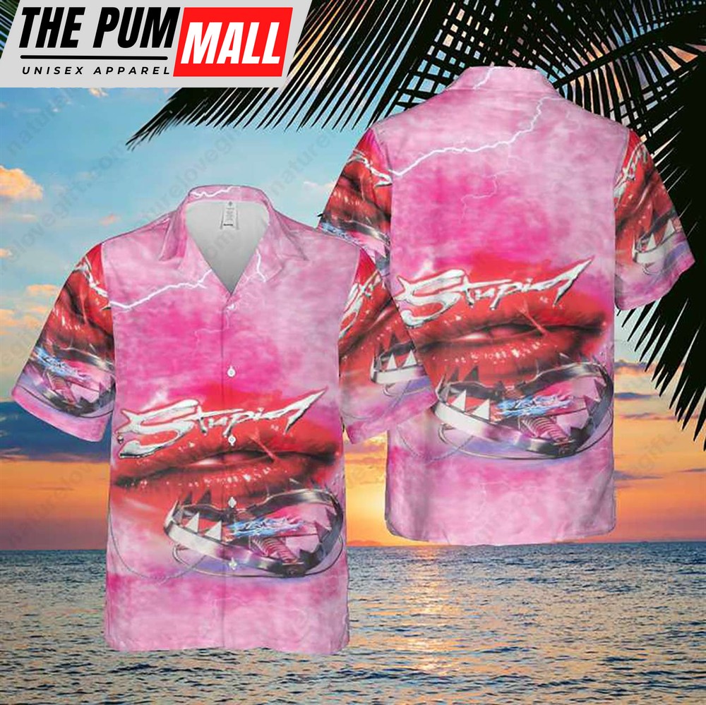 Lady Gaga Stupid Love Red Lip Trending Pink Hawaiian Shirt