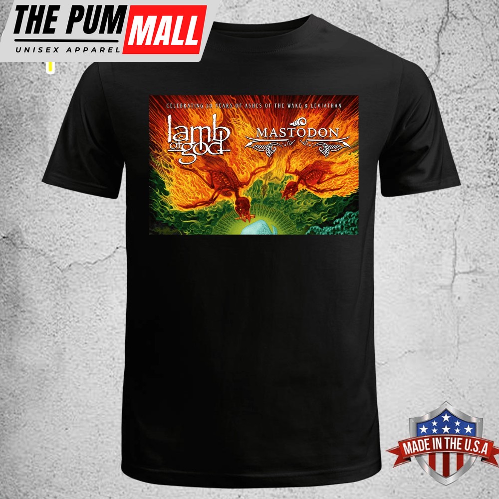 Lamb of God Mastodon Kerry King And Unearth Jacobs Pavilion Nautica 9 Aug 2025 T-shirt