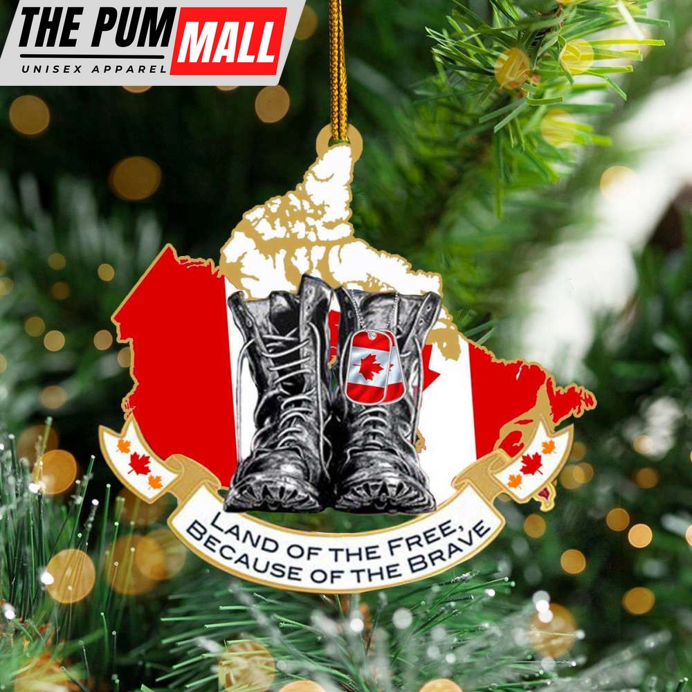 Land Of The Free Because Of The Brave Ornament Christmas Decor Limited Edition