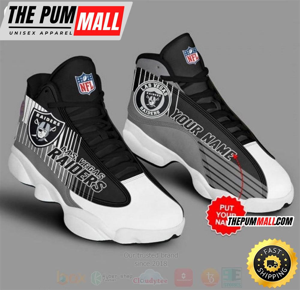 Las Vegas Raiders Football Nfl Custom Name Air Jd 13 Shoes