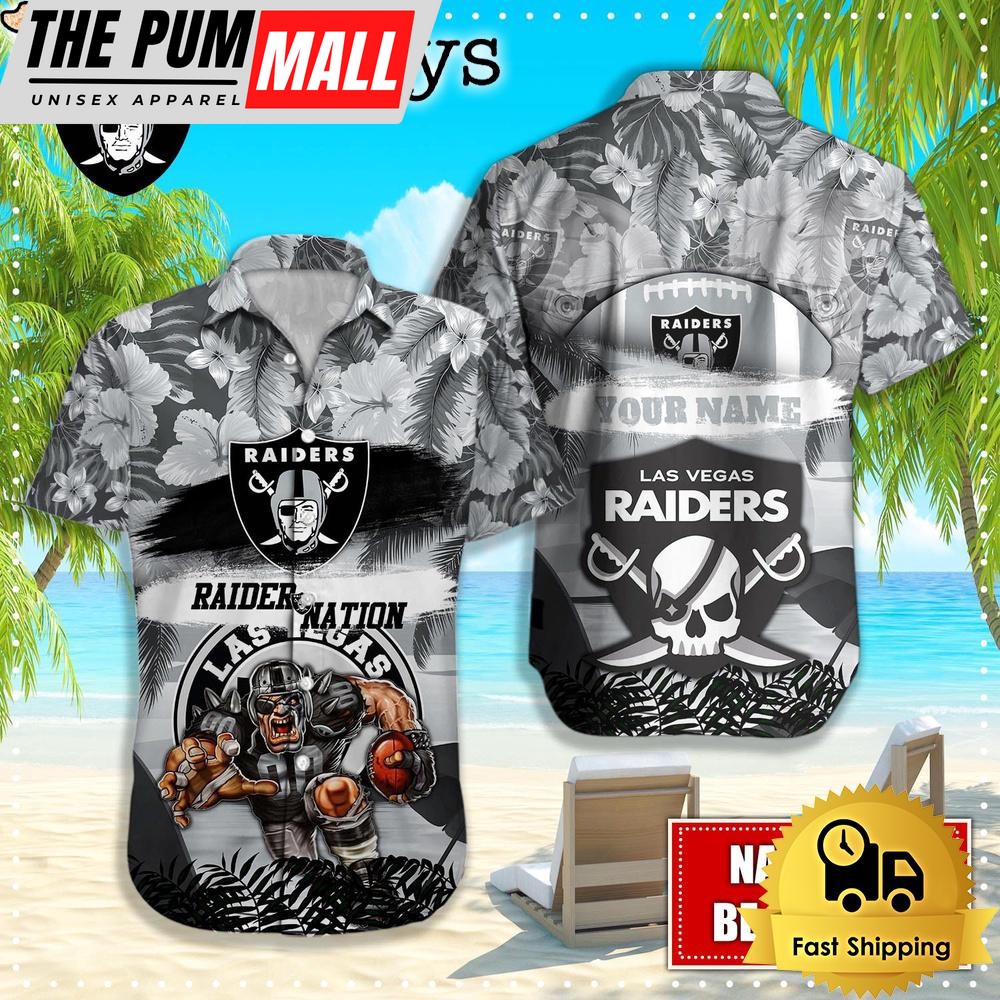 Las Vegas Raiders Mascot Football Hawaiian Shirt, NFL Aloha Shirts
