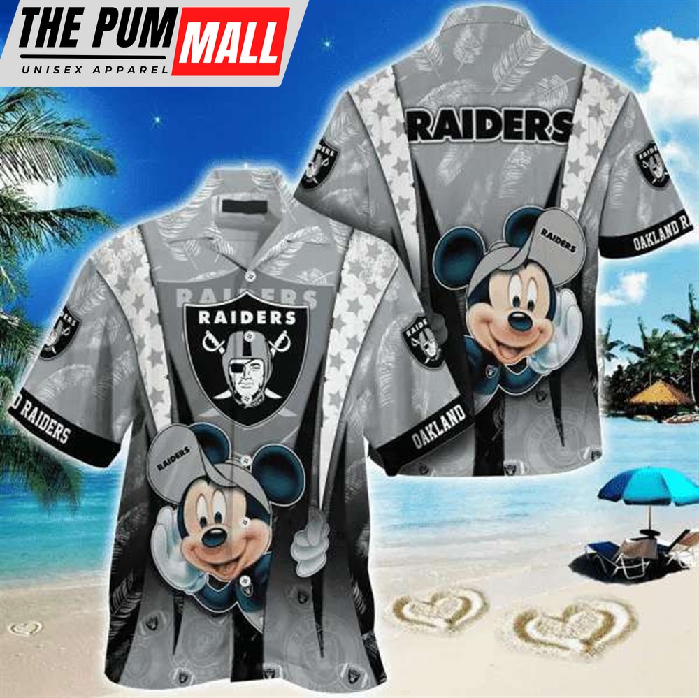 Las Vegas Raiders Mickey Mouse Vintage Hawaiian Shirt