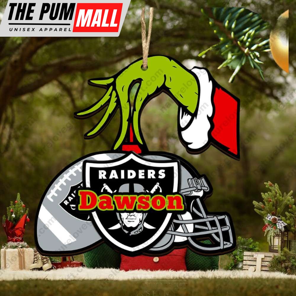 Las Vegas Raiders NFL Custom Grinch Christmas Ornament Xmas Tree Decorations Limited Edition