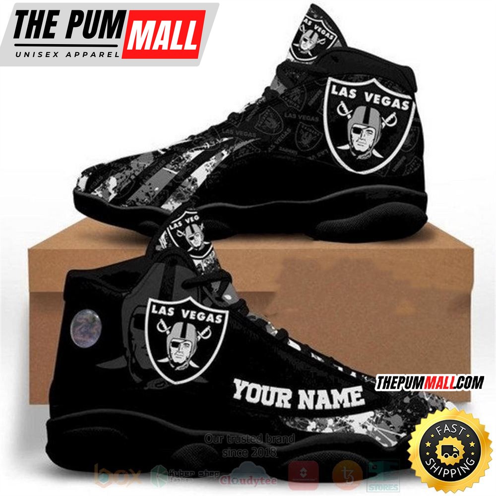 Las Vegas Raiders Nfl Custom Name Air Jd 13 Shoes