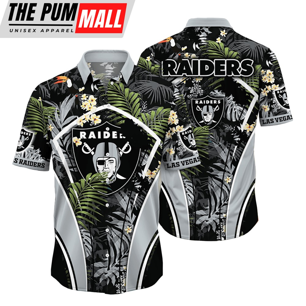 Las Vegas Raiders NFL Flower Tropical Hawaiian Shirt