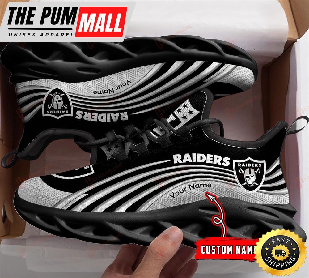 Las Vegas Raiders NFL Personalized Clunky Shoes Running Adults