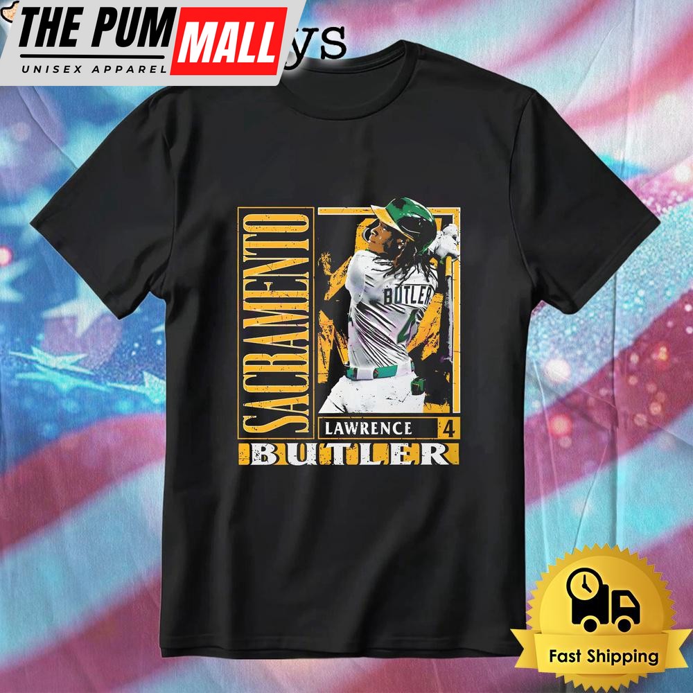 Lawrence Butler Sacramento Baseball Card Style Fan T-Shirt
