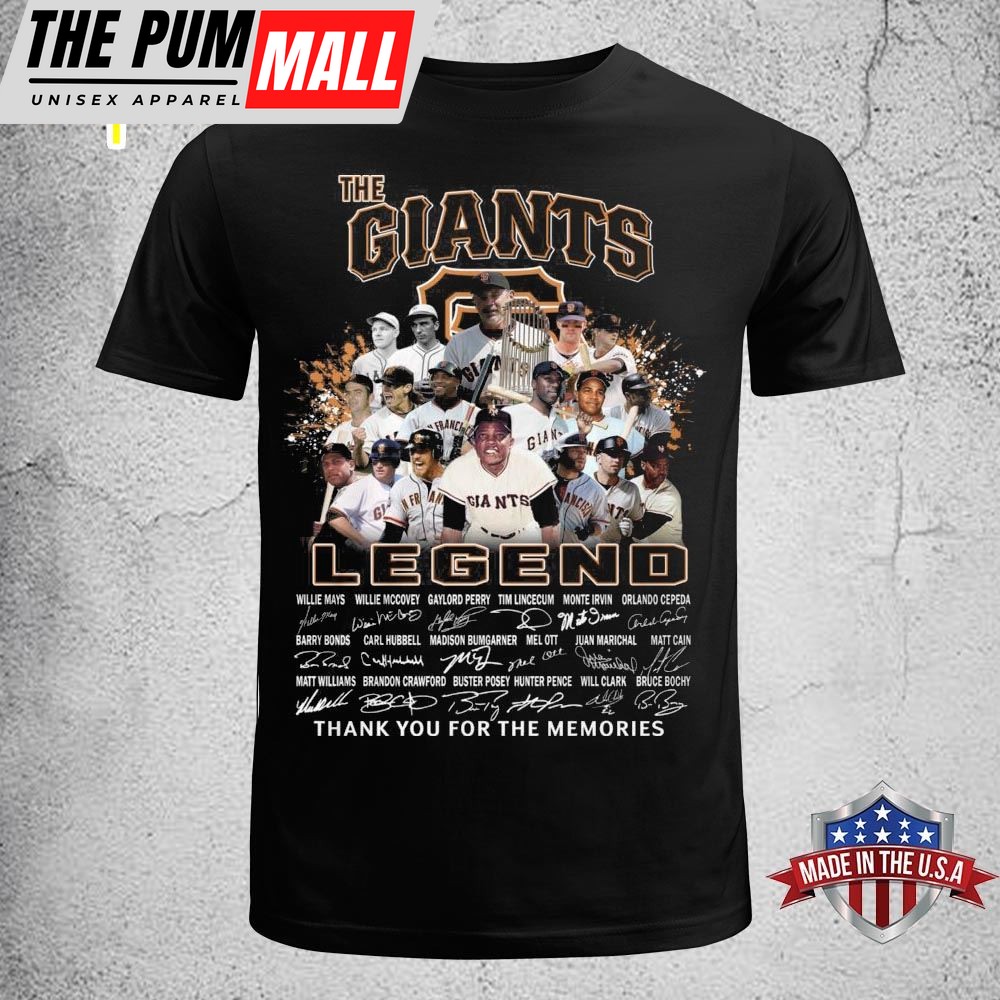 Legends Bonds And Mays Giants Thank You For The Memories T-Shirt