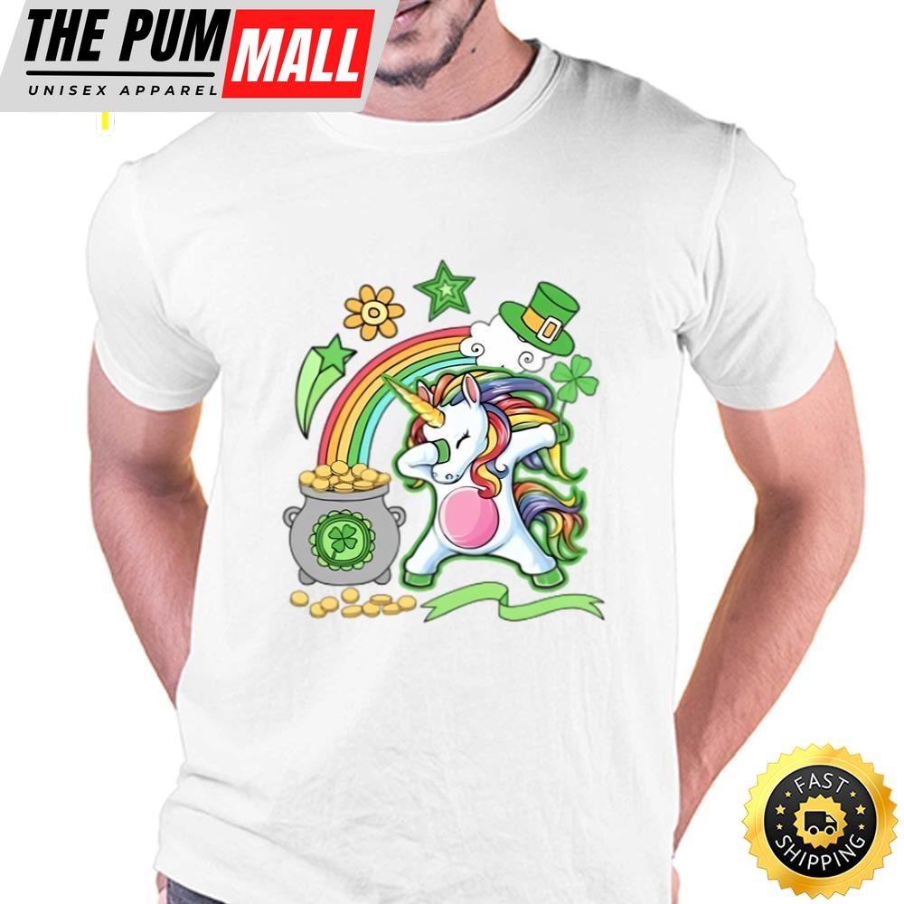 Lepricorn Leprechaun Dabbing Unicorn Girls St Patricks Day T-Shirt