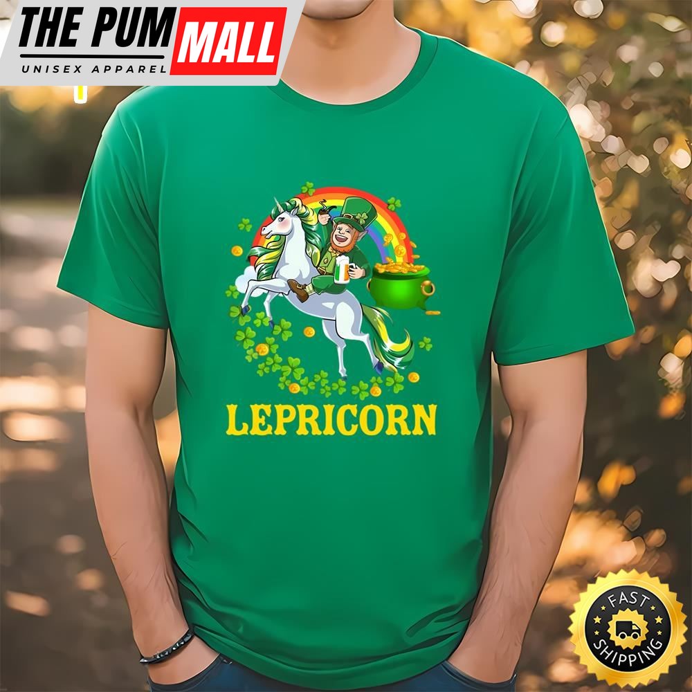 Lepricorn Leprechaun Unicorn T shirt St Patricks Day Girls T-Shirt