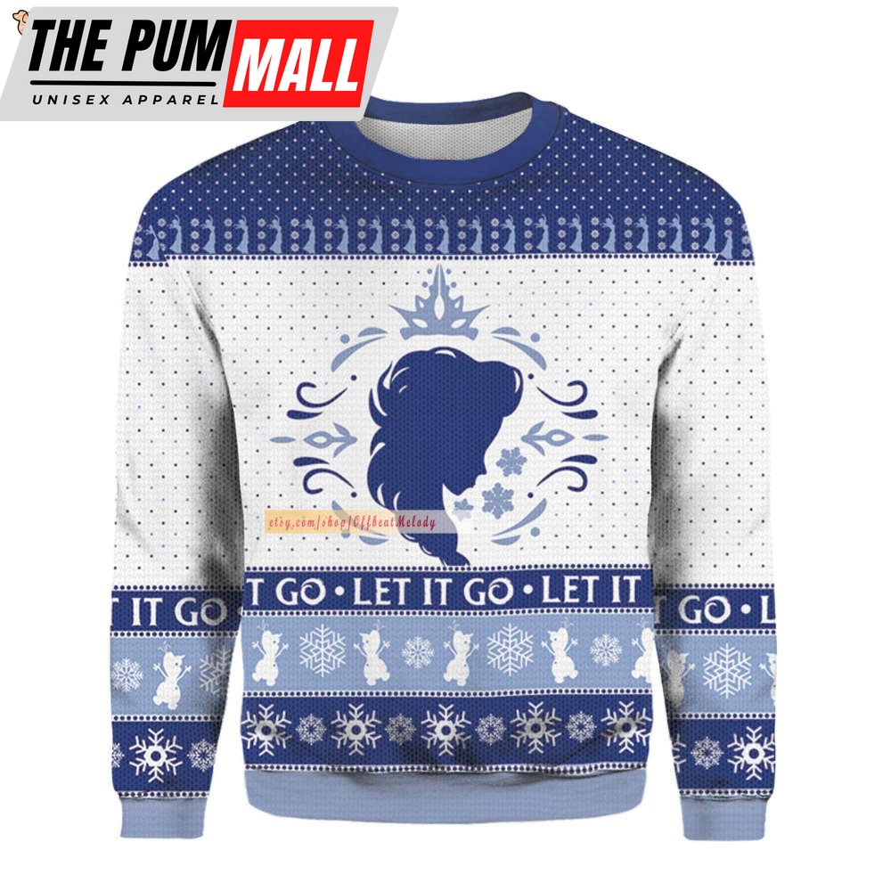 Let It Go Ugly Christmas Sweater, Let It Go Christmas Ugly Sweater Over Print, 2022 Christmas Ugly Sweater 3D Hoodie Sweatshirt