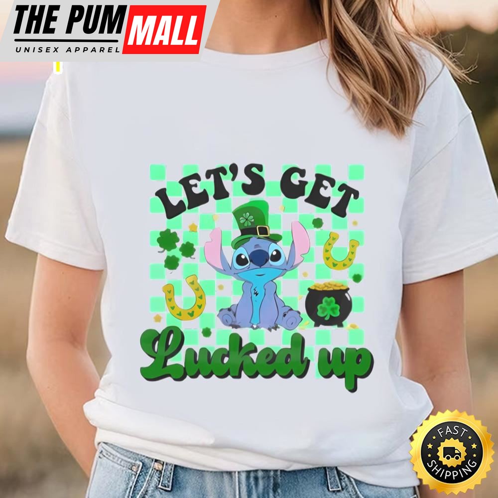 Let The Locked Up Funny Stitch St Patricks Day Shirt