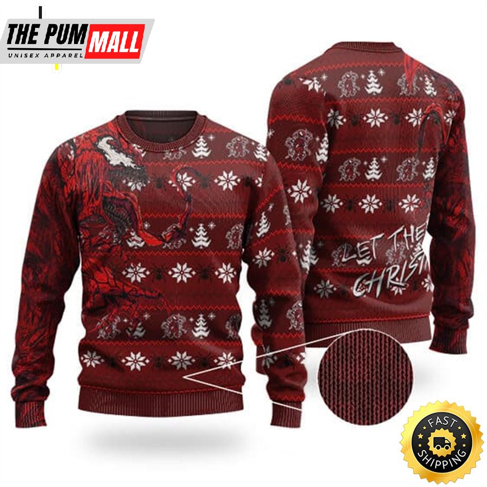 Let There Be Christmas Carnage Ugly Sweater