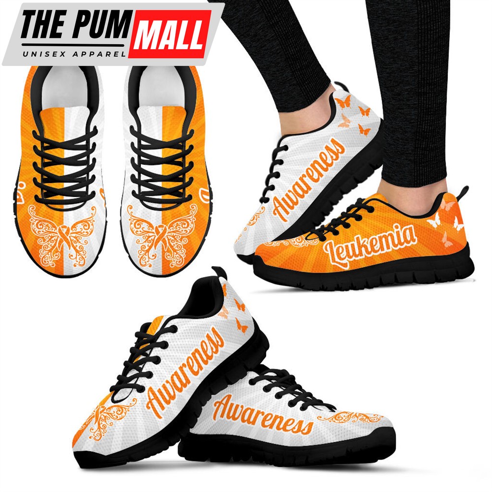 Leukemia 2 Color Shoes Sneaker Walking Shoes – Best Shoes For Men And Women – Cancer Awareness Shoes Malalan